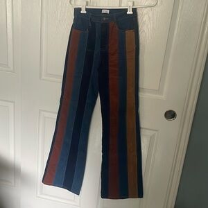 Tilly’s West of Melrose brand flare jeans w/faux suede